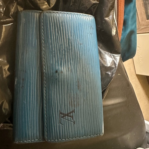 LOUIS VUITTON key case Epo Blue USED - Picture 1 of 5